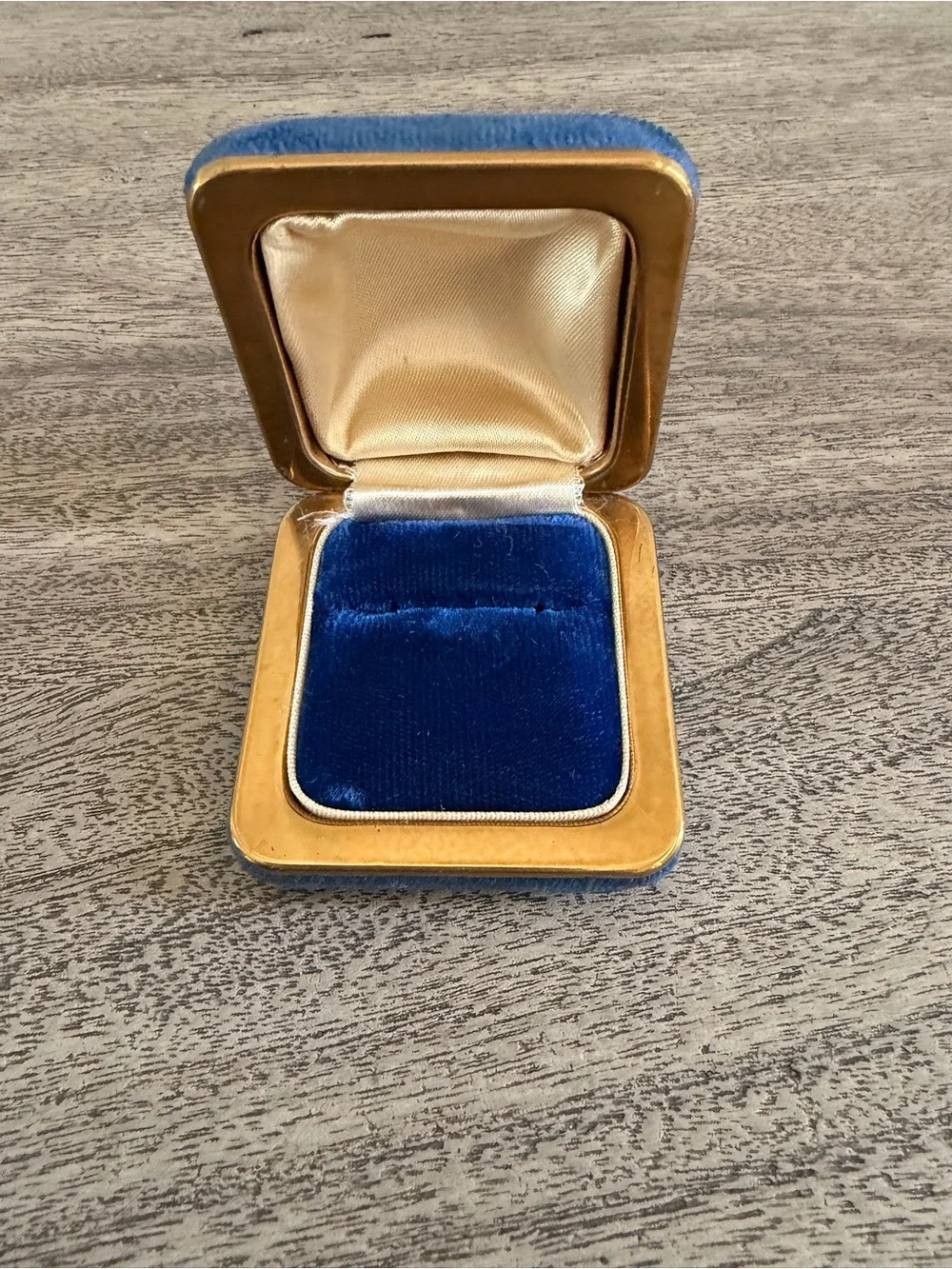 Vintage Velvet Jewelry Case Cosmetic Bag - Navy Blue